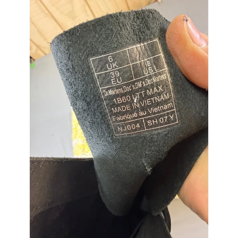 Dr. Martens 1B60 LTT Max Black Leather Knee High Platform Boots Metal Toe USL 8 - Picture 4 of 16